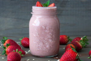 Batido de pomelo y fresas