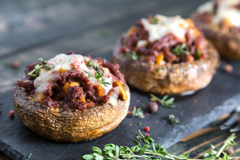 Receta de champiñones rellenos de carne
