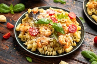 Receta de ensalada de pasta y gambas