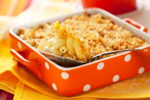 Macarrones con queso al horno