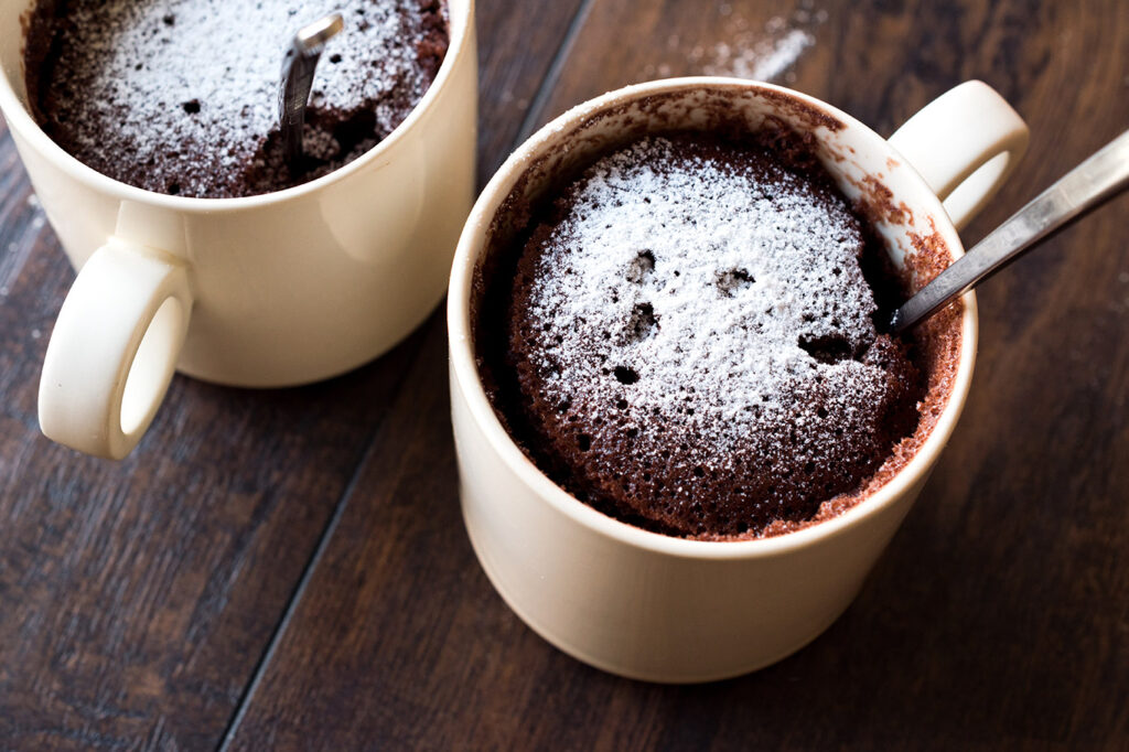 Receta de mug cake de chocolate