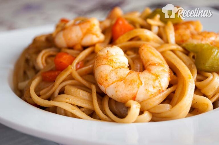 Receta de tallarines chinos