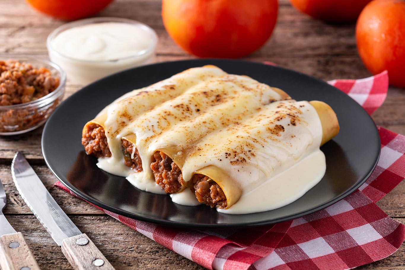 Receta de canelones de carne