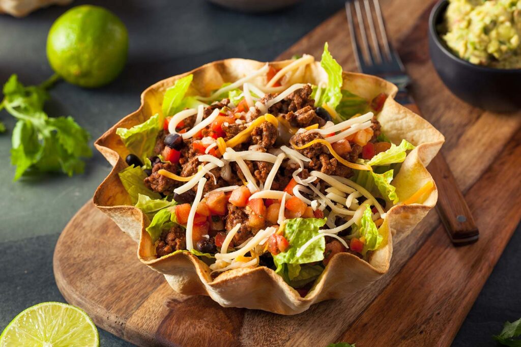 Ensalada de tacos mexicanos