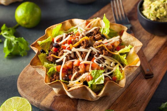 Ensalada de tacos mexicanos