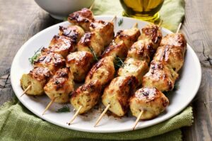 Receta de brochetas de pollo con miel
