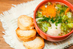 Sopa de col rizada