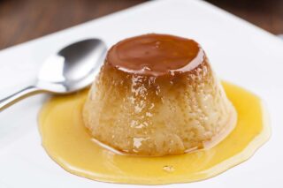 Flan de coco al microondas