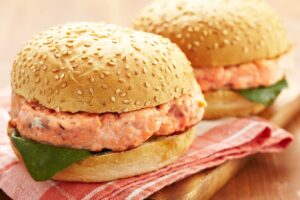 Hamburguesas de salmón