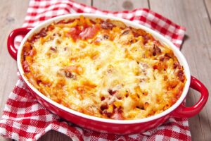 Macarrones con queso y pollo