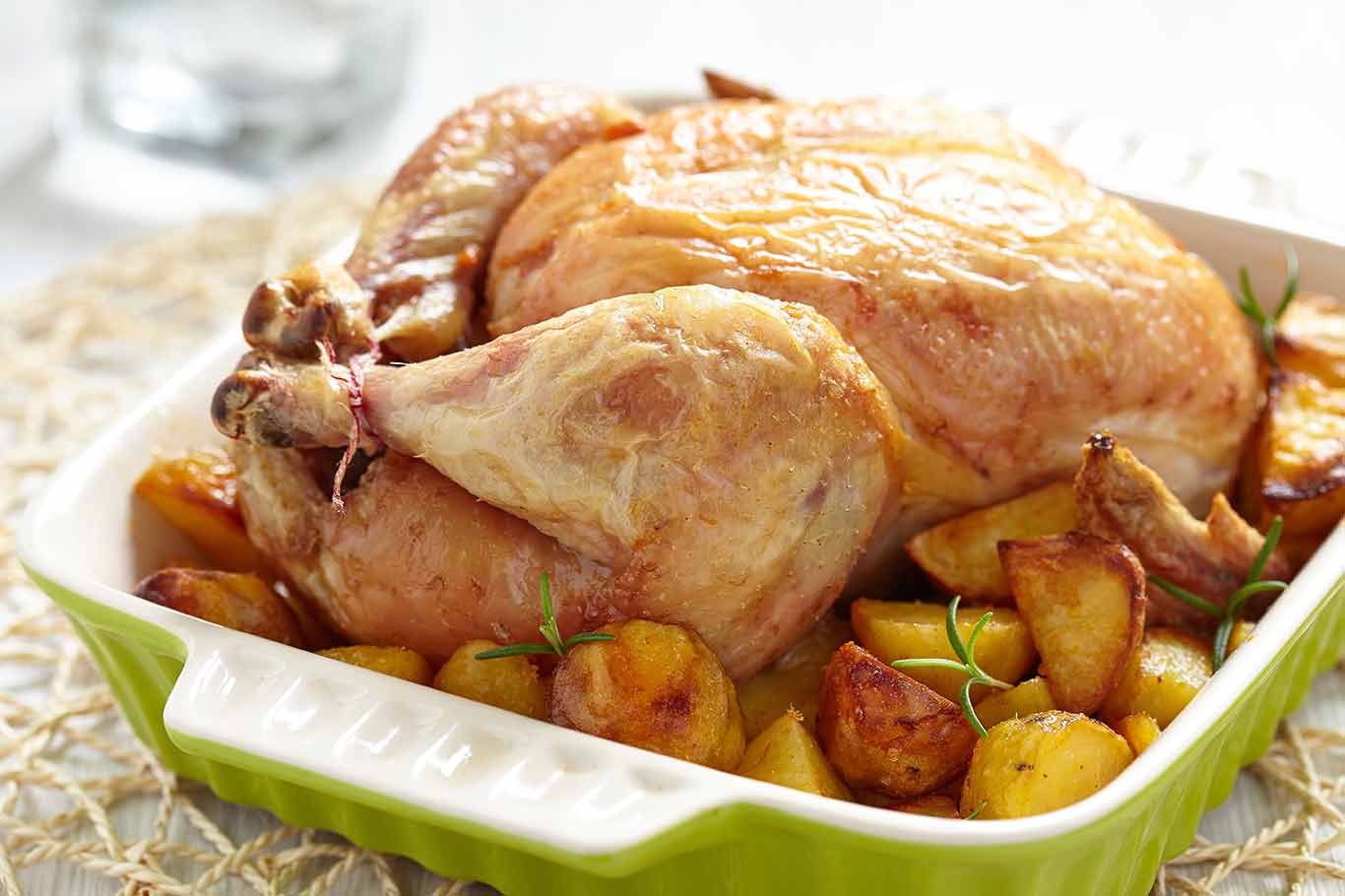 Receta fácil de pollo al horno con patatas
