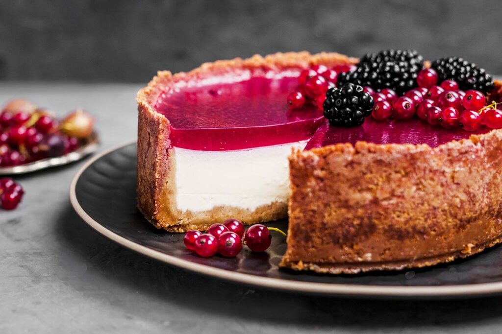 Tarta de queso y frutos rojos