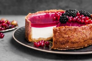 Tarta de queso y frutos rojos