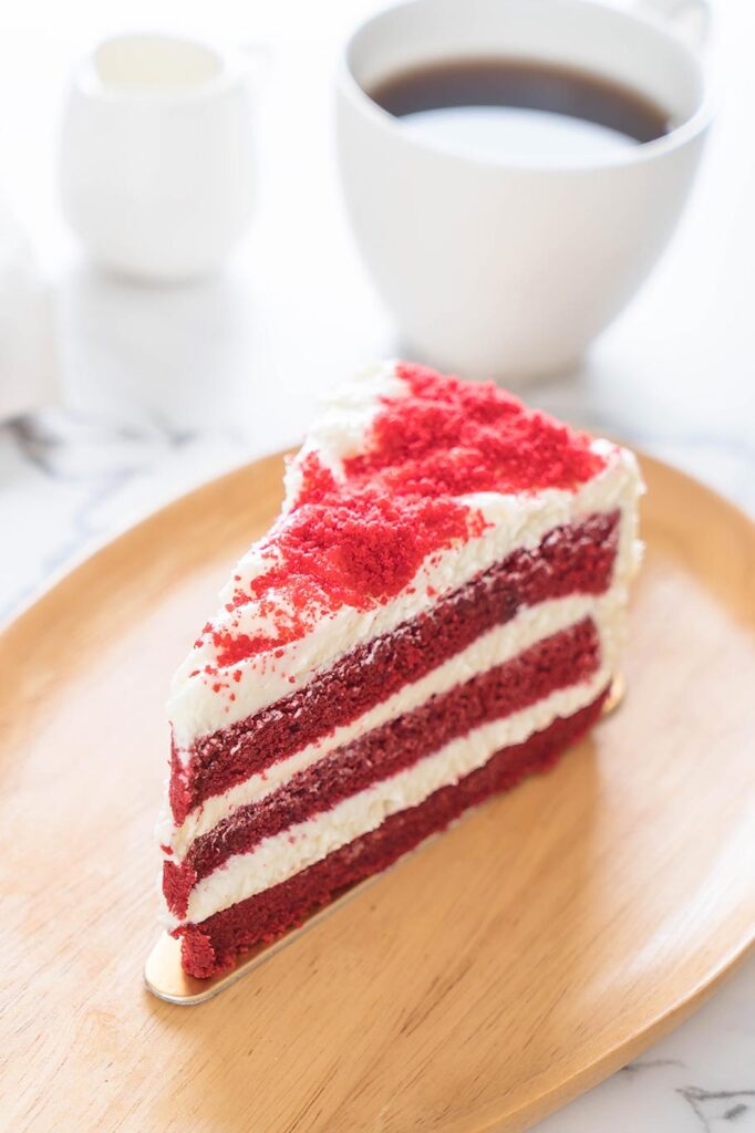 Porción de tarta Red Velvet
