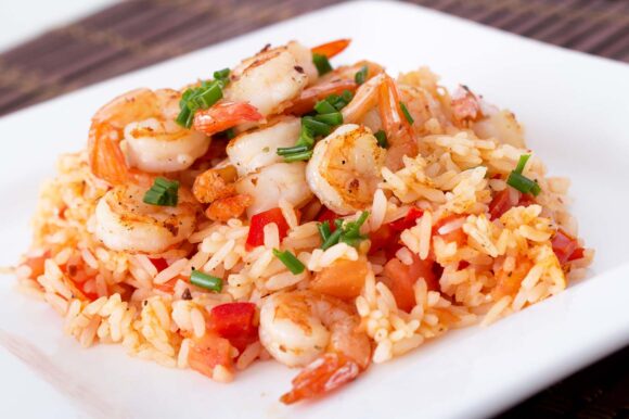Arroz con camarones
