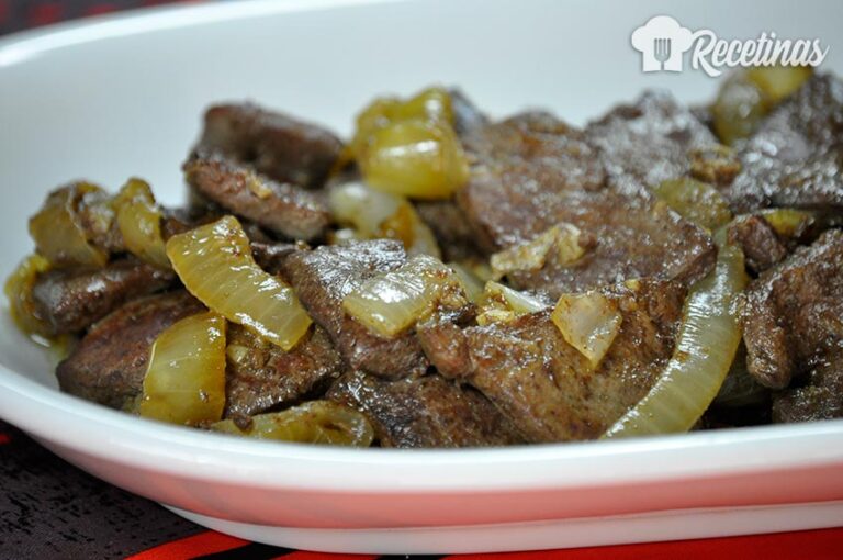 Receta de hígado encebollado