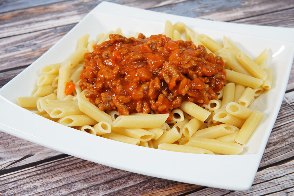 Macarrones a la boloñesa