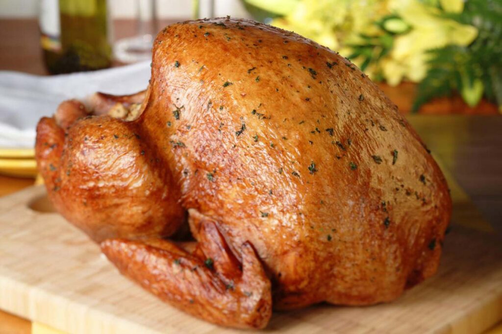 Pavo asado en el horno