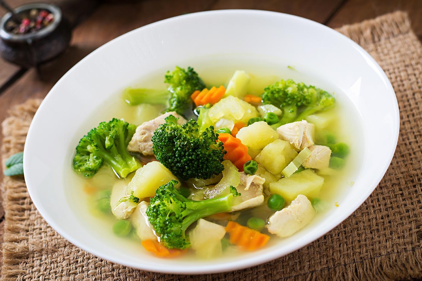 Sopa de brócoli y calabaza