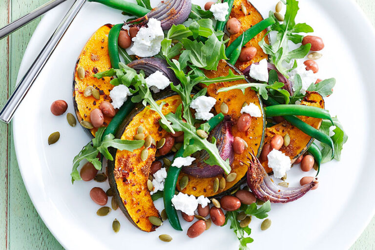 Ensalada de calabaza con frijoles