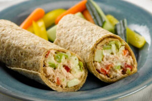 Receta de fajitas de atún con verduras