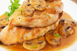 Pechugas de pollo a la sidra