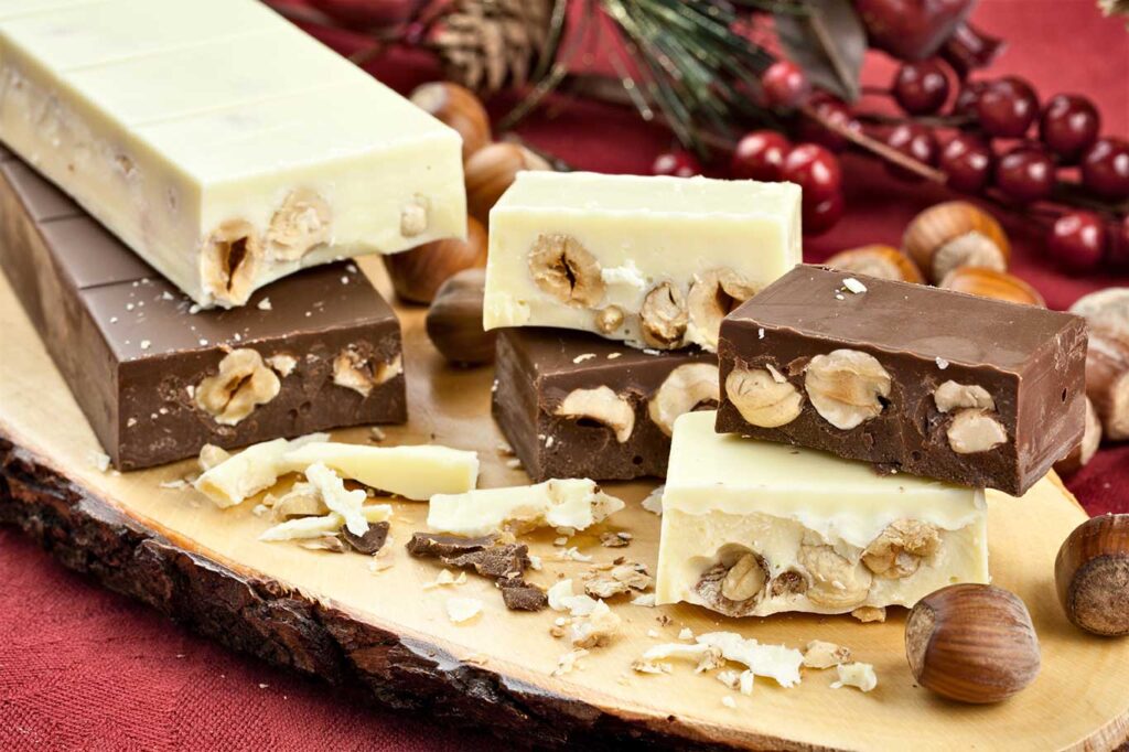Turrón de chocolate con frutos secos