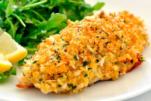 Bacalao al horno con gambas