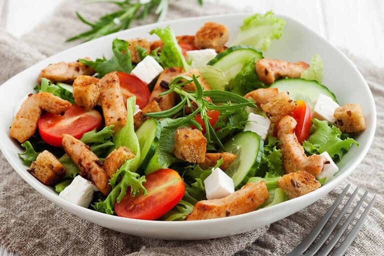 Receta de ensalada de pollo y queso de cabra