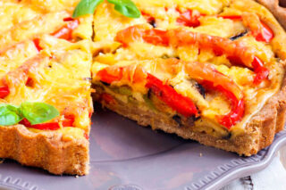 Receta de quiche de pimientos y brócoli