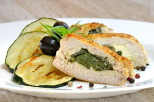 Receta de pechugas de pollo rellenas con acelgas