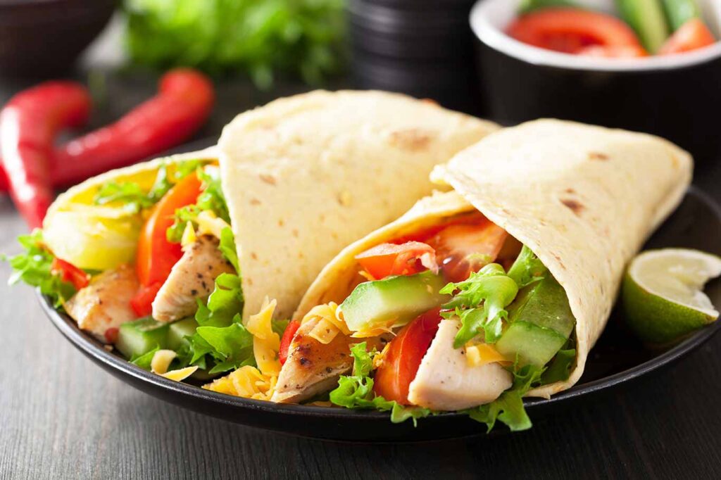 Receta de wrap de pollo
