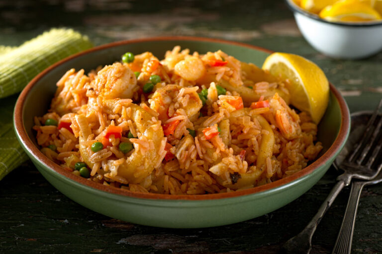 Receta de arroz con anillas de calamar