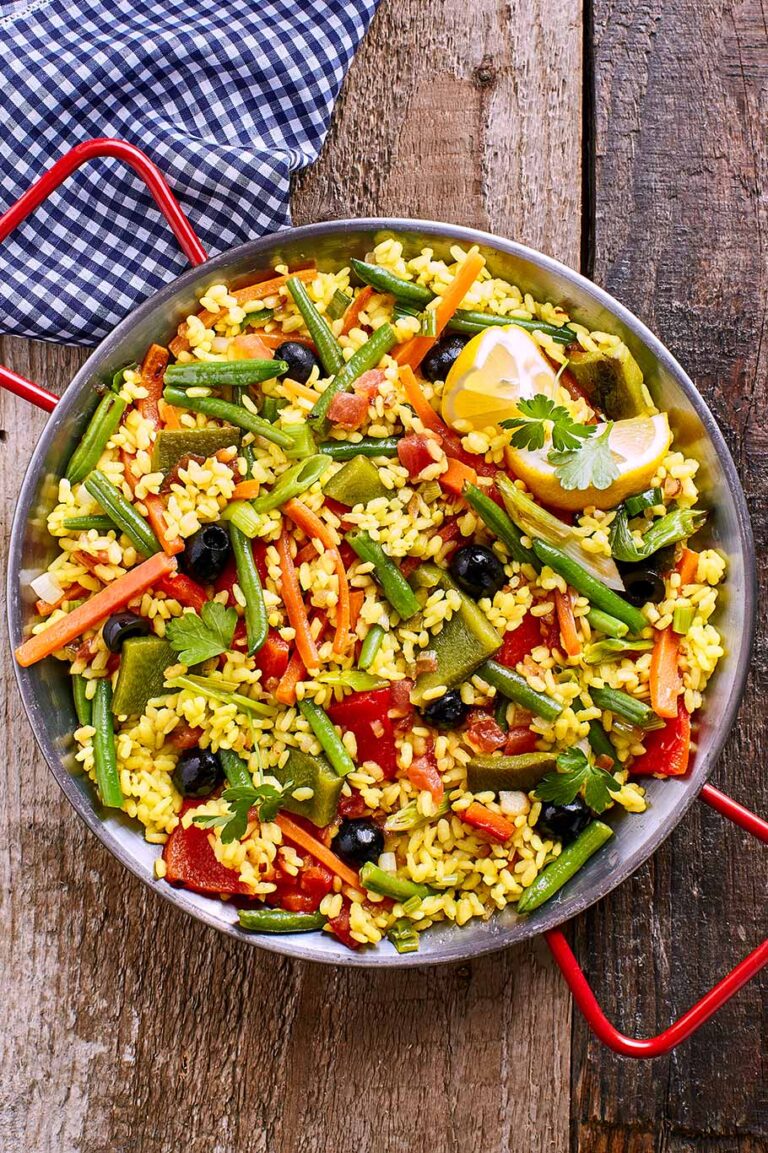 Paella de verduras Recetinas