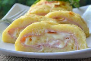 Rollo de patata con jamón