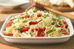 Capellini a la capresse
