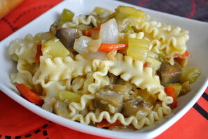 Receta de mafaldine con verduras
