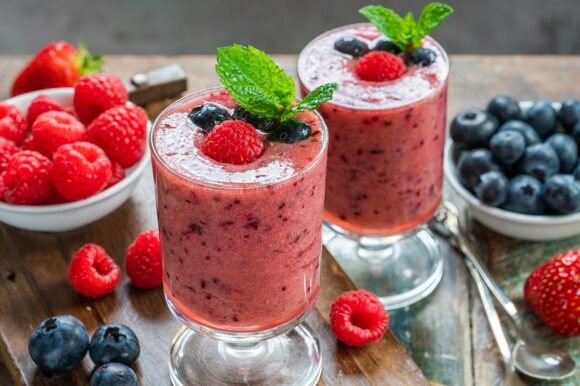 Batido de frutos rojos