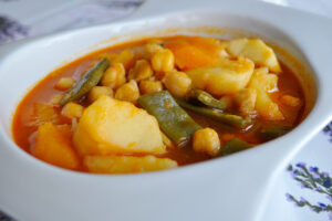 Receta de garbanzos con calabaza y judías