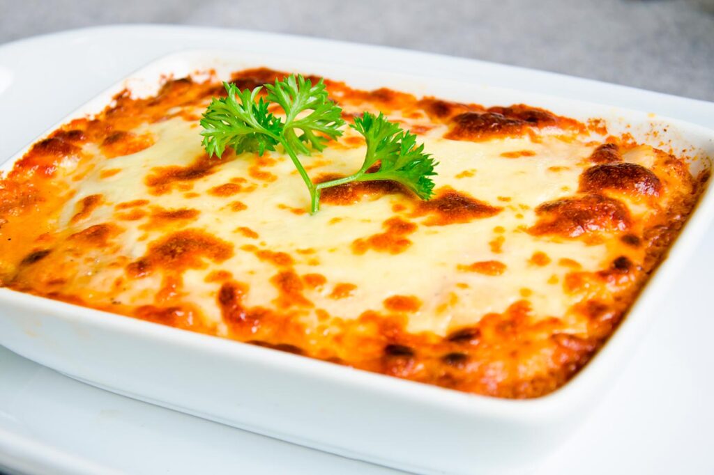 Puré de patata gratinado