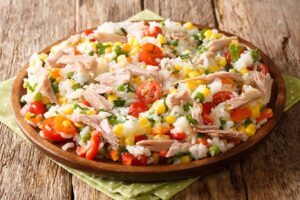 Receta de ensalada de arroz con atún