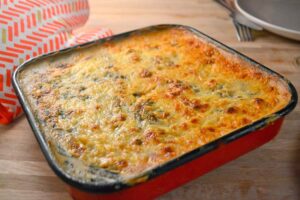 Receta de acelgas con queso al horno