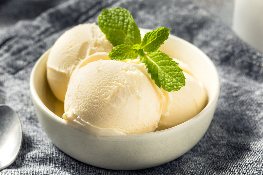 Receta de helado de vainilla