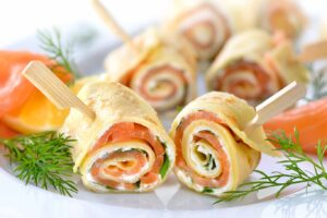 Canapés de salmón ahumado