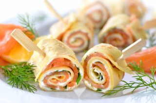 Canapés de salmón ahumado