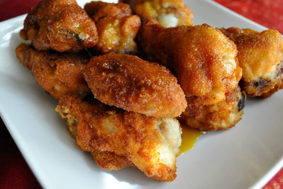 Alitas de pollo con miel y mostaza