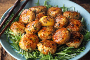 Receta de albóndigas japonesas (Tsukune)