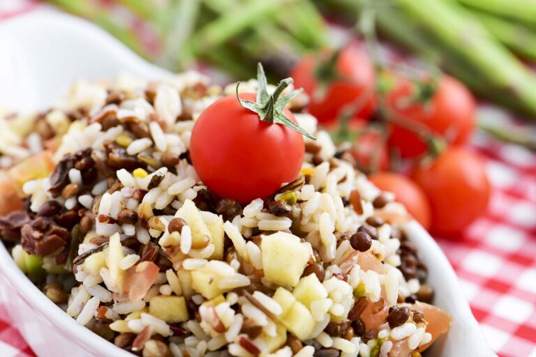 Ensalada de lentejas con arroz