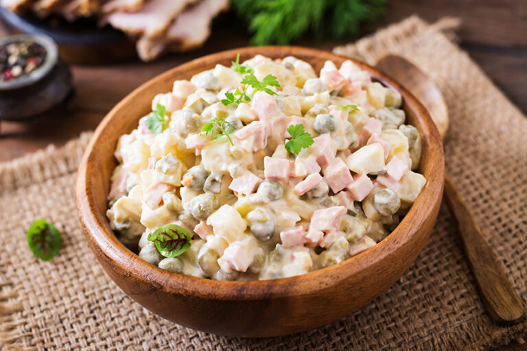 Receta de ensaladilla con jamón cocido