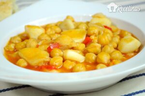 Receta de garbanzos con sepia